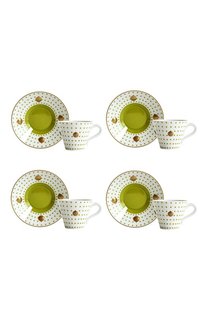 Набор Knossos Absinthe из четырех чашек с блюдцами Bernardaud