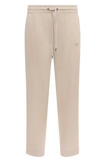 Брюки изо льна и вискозы Emporio Armani