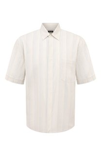 Рубашка изо льна и шелка Zegna