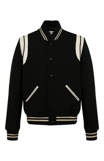 Шерстяной бомбер Saint Laurent