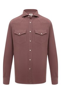 Хлопковая рубашка Brunello Cucinelli