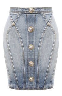 Джинсовая юбка Balmain