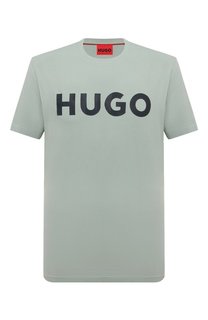 Хлопковая футболка HUGO