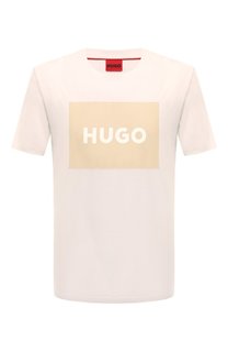 Хлопковая футболка HUGO