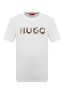 Хлопковая футболка HUGO