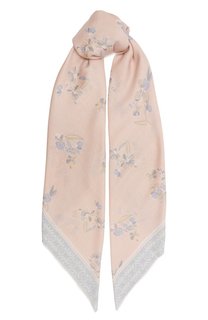 Шаль из шелка и хлопка Elie Saab