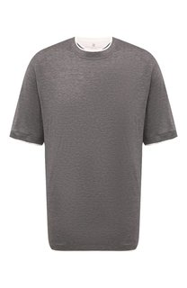 Футболка из шелка и хлопка Brunello Cucinelli