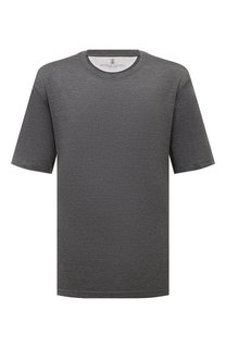 Футболка из шелка и хлопка Brunello Cucinelli