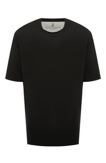 Футболка из шелка и хлопка Brunello Cucinelli