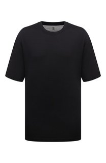 Футболка из шелка и хлопка Brunello Cucinelli