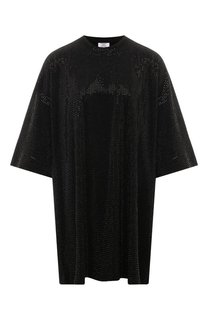 Футболка с отделкой стразами VETEMENTS