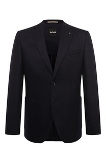 Пиджак из шерсти и хлопка BOSS