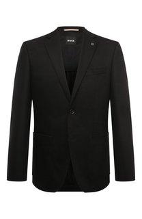Пиджак из шерсти и хлопка BOSS