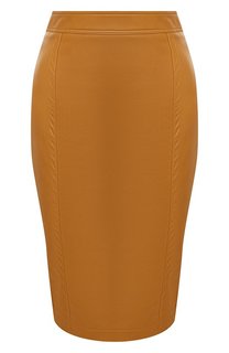 Кожаная юбка Saint Laurent