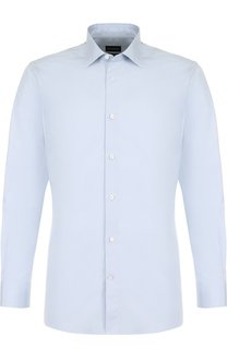 Хлопковая сорочка с воротником кент Zegna
