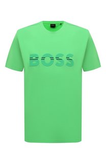 Хлопковая футболка BOSS Green