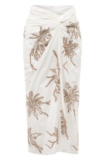 Юбка с отделкой пайетками Brunello Cucinelli