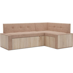Кухонный диван Mebel Ars Таллин правый угол (бежевый - Luna 061) 210х83х140 см