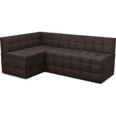 Кухонный диван Mebel Ars Атлантис левый угол (бархат шоколадный STAR VELVET 60 COFFEE) 212х84х135 см