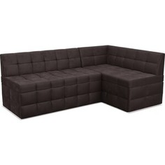 Кухонный диван Mebel Ars Атлантис правый угол (бархат шоколадный STAR VELVET 60 COFFEE) 190х84х120 см