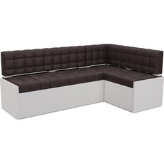 Кухонный диван Mebel Ars Ганновер правый угол (бархат шоколадный STAR VELVET 60 COFFEE) 208х82х133 см
