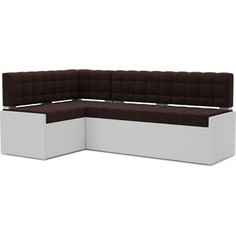 Кухонный диван Mebel Ars Ганновер левый угол (велюр шоколад HB-178 16) 208х82х133 см
