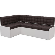 Кухонный диван Mebel Ars Ганновер левый угол (бархат шоколадный STAR VELVET 60 COFFEE) 178х82х103 см
