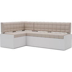Кухонный диван Mebel Ars Ганновер левый угол (бархат бежевый STAR VELVET 6 LIGHT Beige) 178х82х103 см