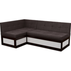 Кухонный диван Mebel Ars Нотис левый угол (бархат шоколадный STAR VELVET 60 COFEE) 207х82х132 см