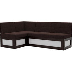 Кухонный диван Mebel Ars Нотис левый угол (велюр шоколад HB-178 16) 187х82х112 см