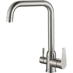 Смеситель для кухни ZorG Steel Hammer SH 725 INOX с подключением фильтра, нержавеющая сталь