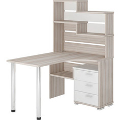 Стол компьютерный МЭРДЭС СР-132 КБЕ-ПРАВ карамель/белый Merdes