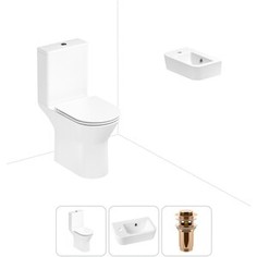 Набор для туалета 3 в 1 Lavinia Boho Elegant с сиденьем микролифт, аксессуары в цвете розовое золото (202008388)