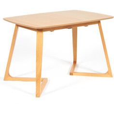 TetChair Стол раскладной Vaku (Ваку) основание бук, столешница мдф, 80x120+40x75 см натуральный