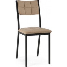 Стул на металлокаркасе Woodville Бекал латте / черный матовый (587519)