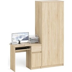 Комплект СВК Мори Стол компьютерный МС-1 правый + Шкаф МШ800.1, цвет дуб сонома
