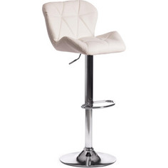 Стул барный TetChair Biaggio (mod. KY717) металл/экокожа 44x50x83/103 белый/хром