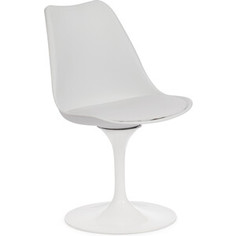Стул TetChair Tulip fashion chair (mod.109) металл/пластик / PU белый/белый