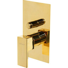 Смеситель для ванны Cezares Unika на 2 выхода, золото (UNIKA-VDIM-03/24)