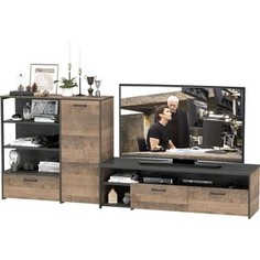 Комплект мебели Моби Трувор 13.70 тумба под ТВ + 13.307.01 комод дуб гранж песочный/интра Mobi