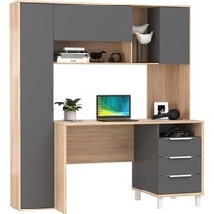 Стол компьютерный Моби Комфорт 12.95N, цвет дуб сонома/тёмно-серый, не универсальная сборка (Стол рабочий) (1028674) Mobi