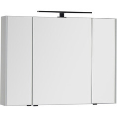 Зеркальный шкаф Aquanet Латина 100 с светильником, белый (179636, 179947)