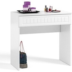 Стол туалетный ОЛМЕКО Монако МН-19 с одним ящиком, белое дерево