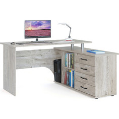 Стол компьютерный СОКОЛ КСТ-109П дуб юкон правый