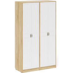 Прихожая Мебельный двор П-6 Шкаф + Шкаф, цвет дуб сонома/фасады МДФ белое дерево фрезеровка прованс (1024971)