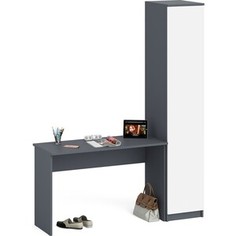 Комплект СВК Мори Стол письменный МСП1200.1 + Пенал МШ400.1, цвет графит/белый