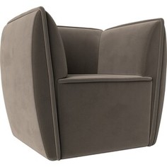 Кресло Лига Диванов Бергамо велюр коричневый (111984)