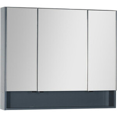 Зеркальный шкаф Aquanet Виго 100 сине-серый (183359)