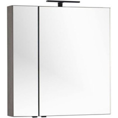 Зеркальный шкаф Aquanet Эвора 80 с подсветкой, дуб антик (182741, 178249)