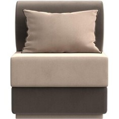 Кресло Лига Диванов Кресло Кипр велюр бежевый/коричневый